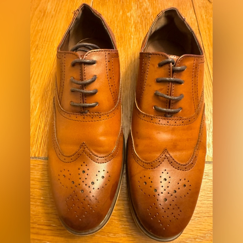 Boys Brown Dress Shoes Size 2